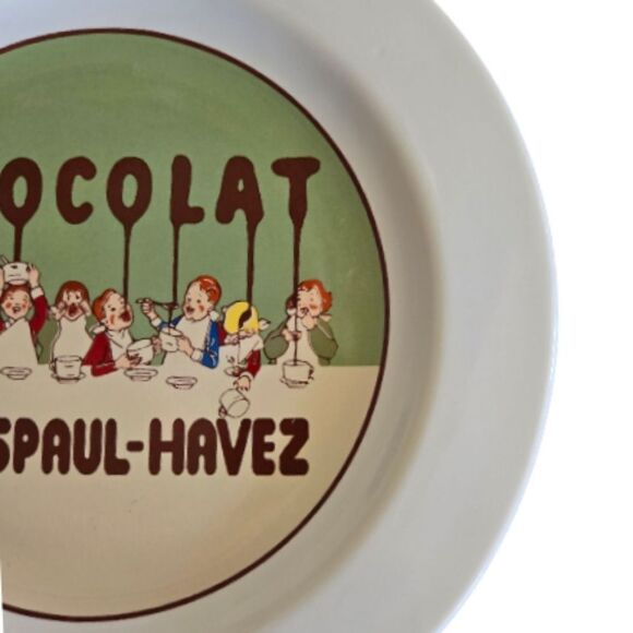 Pottery Barn Ceramic Chocolate Dessert Plate, Green Chocolat Delespaul-Havez - Picture 4 of 6